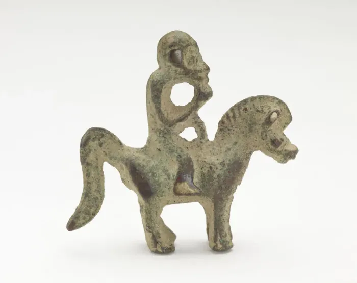 Framed Print : Orament in the form of a monkey riding a horse, Period of Division, 220-589 Framed Print : Orament in the form of a monkey riding a horse, Period of Division, 220-589