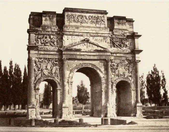 Framed Print : Orange, Arc Antique, ca. 1864. Creator: Edouard Baldus Framed Print : Orange, Arc Antique, ca. 1864. Creator: Edouard Baldus