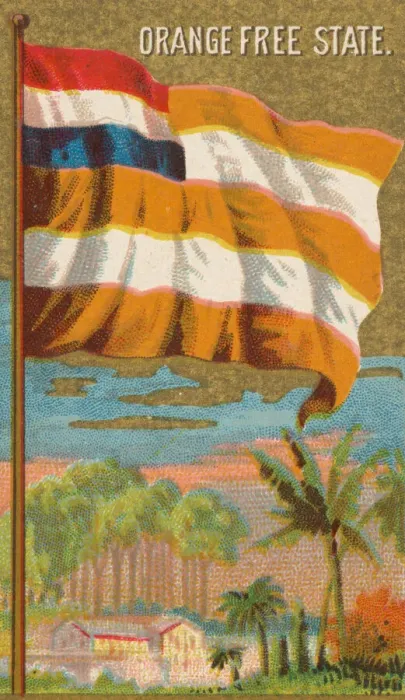 Framed Print : Orange Free State, from Flags of All Nations, Series 2 (N10) for Allen & Framed Print : Orange Free State, from Flags of All Nations, Series 2 (N10) for Allen &
