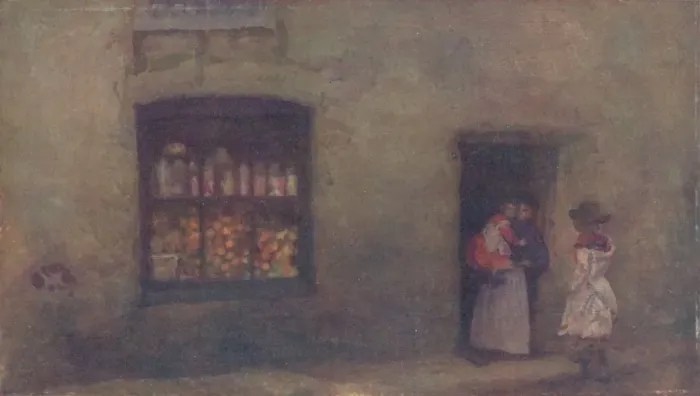 Framed Print : An Orange Note: Sweet Shop, 1884, (1904). Artist: James Abbott McNeill Whistler Framed Print : An Orange Note: Sweet Shop, 1884, (1904). Artist: James Abbott McNeill Whistler