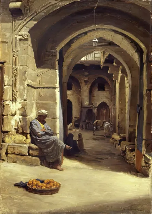 Framed Print : The Orange Seller, c1893. Creator: Joseph Farquharson Framed Print : The Orange Seller, c1893. Creator: Joseph Farquharson