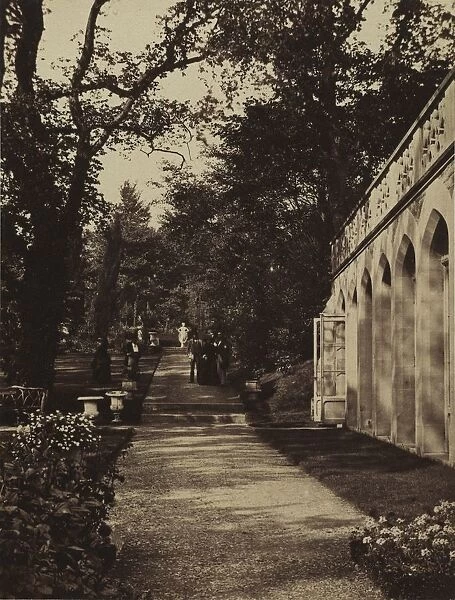 Orangery and Flower Garden at Singleton, Glamorganshire, 1854. Creator: W. Graham Vivian (British