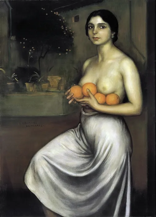 Framed Print : Oranges and Lemons, 1925-1926. Creator: Romero de Torres, Julio (1874-1930) Framed Print : Oranges and Lemons, 1925-1926. Creator: Romero de Torres, Julio (1874-1930)