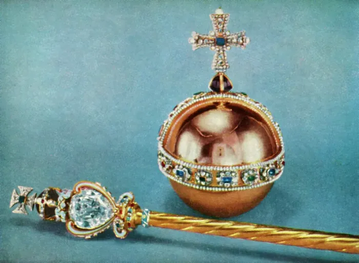 Framed Print : Orb and Sceptre, 1962. Creator: Unknown Framed Print : Orb and Sceptre, 1962. Creator: Unknown