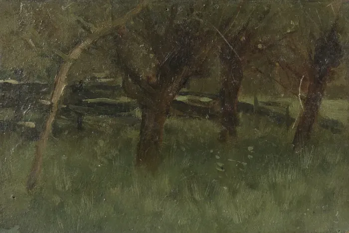 Framed Print : Orchard, 1873-1903. Creator: George Poggenbeek Framed Print : Orchard, 1873-1903. Creator: George Poggenbeek