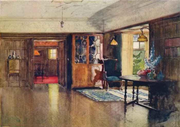 Framed Print : The Orchard, Harrow: The Dining Room, c1880-1903, (1903). Artist: Joseph Walter West Framed Print : The Orchard, Harrow: The Dining Room, c1880-1903, (1903). Artist: Joseph Walter West