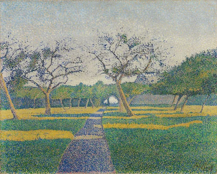 Framed Print : Orchard at La Louvière, 1890. Creator: Alfred William Finch Framed Print : Orchard at La Louvière, 1890. Creator: Alfred William Finch