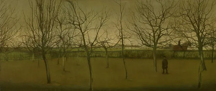 Framed Print : An Orchard in Winter, 1907. Creator: Valerius de Saedeleer Framed Print : An Orchard in Winter, 1907. Creator: Valerius de Saedeleer