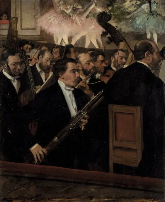 Framed Print : The Orchestra at the Opera, c. 1870. Artist: Degas, Edgar (1834-1917) Framed Print : The Orchestra at the Opera, c. 1870. Artist: Degas, Edgar (1834-1917)