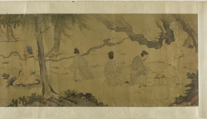 Framed Print : The Orchid Pavilion Gathering, Qing dynasty (1644-1911), 19th century. Creator: Unknown Framed Print : The Orchid Pavilion Gathering, Qing dynasty (1644-1911), 19th century. Creator: Unknown