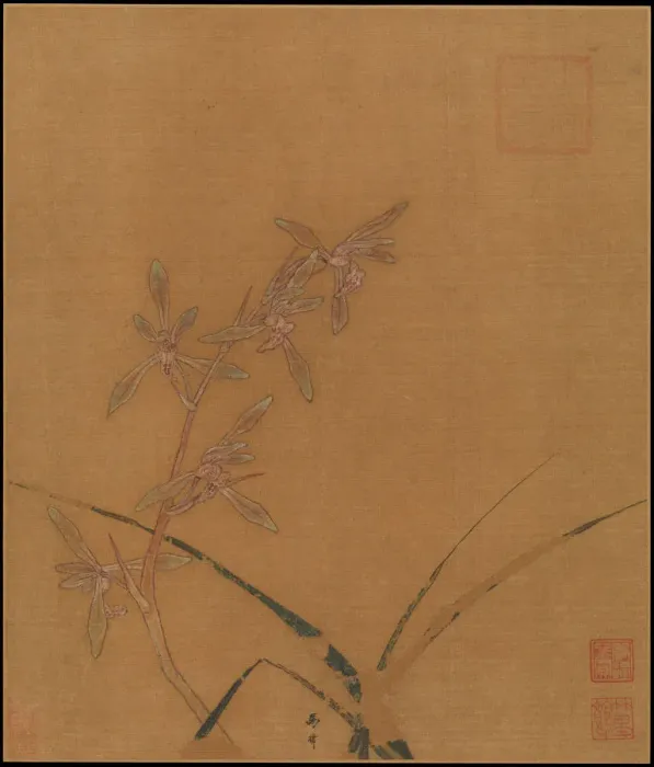 Framed Print : Orchids, second quarter of the 13th century. Creator: Ma Lin Framed Print : Orchids, second quarter of the 13th century. Creator: Ma Lin