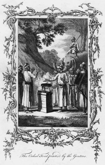 Framed Print : The ordeal trial practis d by the Gentoos, c1770 Framed Print : The ordeal trial practis d by the Gentoos, c1770