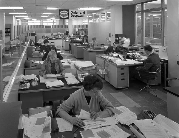 Order and dispatch office, Stanley Tools, Sheffield, South Yorkshire, 1967. Artist