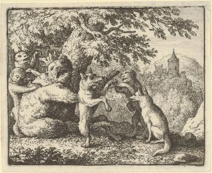 Framed Print : On Order of the Lion, a Piece of Skin is Taken from the Bear, A Piece of the Front Paws Framed Print : On Order of the Lion, a Piece of Skin is Taken from the Bear, A Piece of the Front Paws