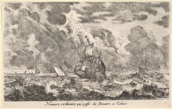 An ordinary ship travelling between Douvre and Calais (Naviere ordinaire qui passe de