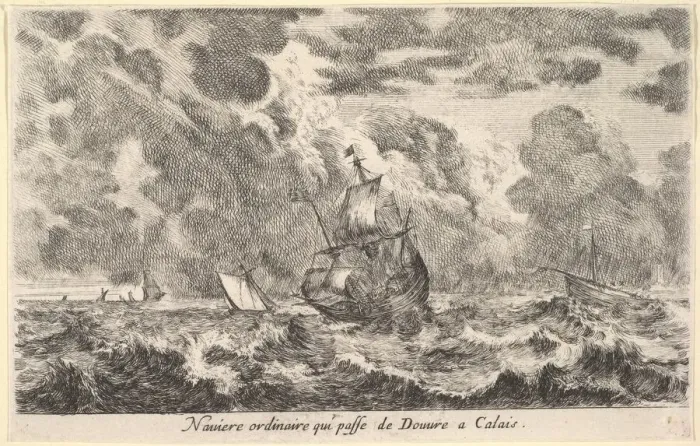 Framed Print : An ordinary ship travelling between Douvre and Calais (Naviere ordinaire qui passe de Framed Print : An ordinary ship travelling between Douvre and Calais (Naviere ordinaire qui passe de