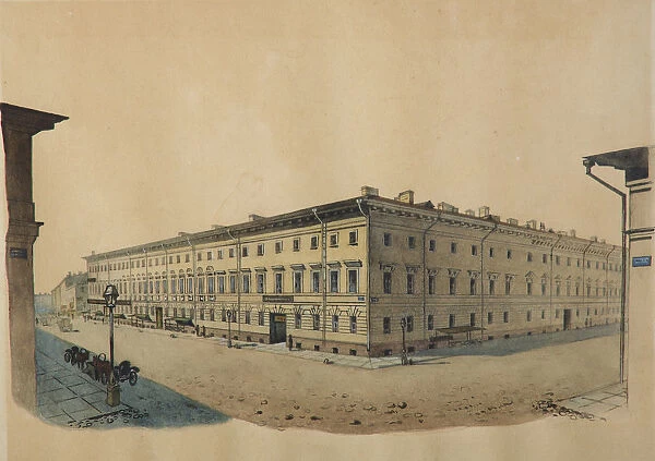 The ordonance house at Sadovaya Street in Petersburg, 1862. Artist: Bagantz, Friedrich Heinrich (1834-1873)