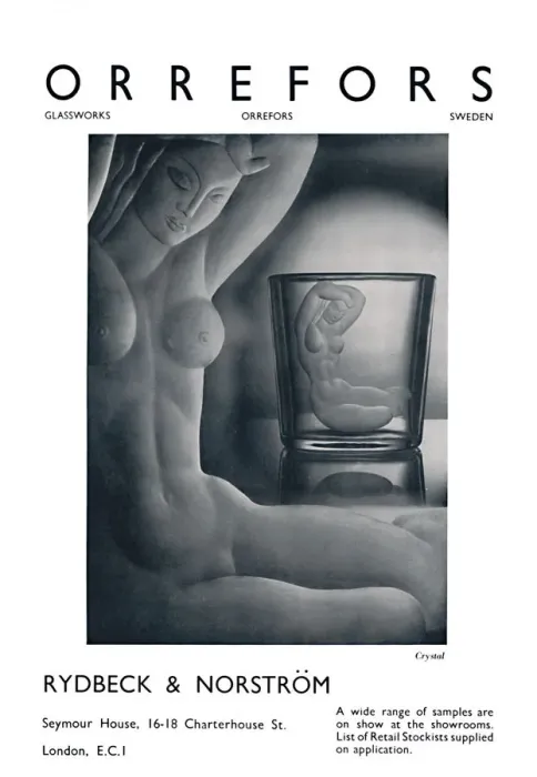 Framed Print : Orefors - Crystal - Rydbeck & Norstrom. 1939 Framed Print : Orefors - Crystal - Rydbeck & Norstrom. 1939