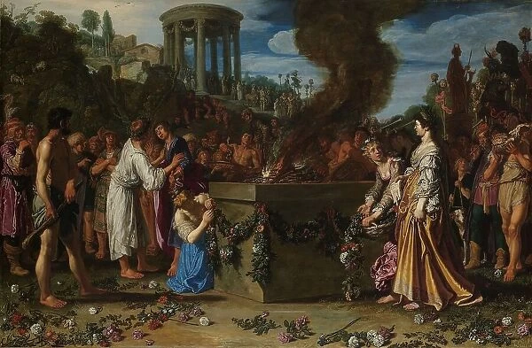 Orestes and Pylades Disputing at the Altar, 1614. Creator: Pieter Lastman