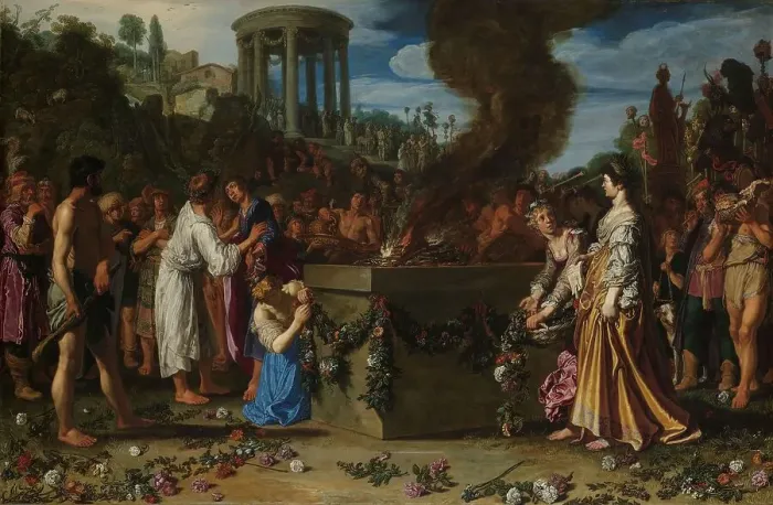 Framed Print : Orestes and Pylades Disputing at the Altar, 1614. Creator: Pieter Lastman Framed Print : Orestes and Pylades Disputing at the Altar, 1614. Creator: Pieter Lastman
