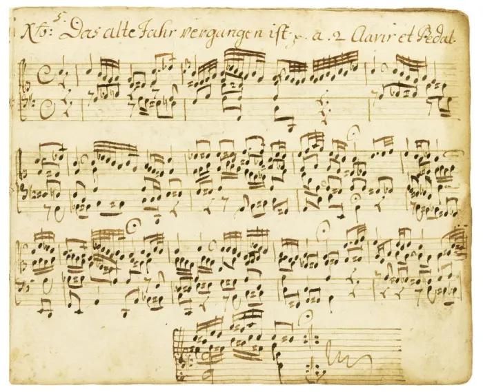 Framed Print : Organ chorale prelude. From the Orgelbuchlein, 1713-1716 Framed Print : Organ chorale prelude. From the Orgelbuchlein, 1713-1716