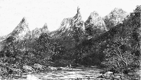 The Organ Mountains; Rio De Janeiro and the Organ Mountains, 1875. Creator: Thomas Woodbine Hinchliff