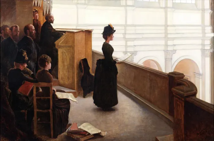Framed Print : The Organ Rehearsal, c.1885. Creator: Henry Lerolle Framed Print : The Organ Rehearsal, c.1885. Creator: Henry Lerolle