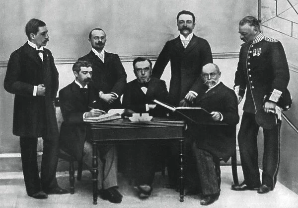 The organisers of the Athens Olympics, 1906, (1936)
