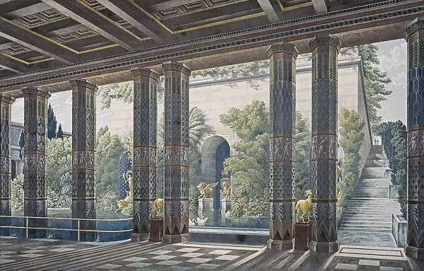 The Orianda Palace in the Crimea. Perspective View of the Grand Pool to the North of the Imperial Ga