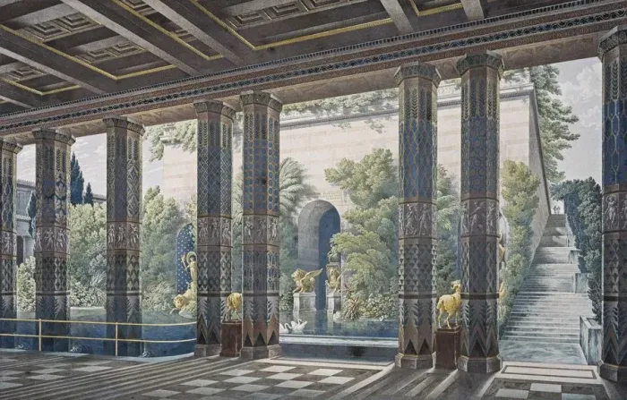 Framed Print : The Orianda Palace in the Crimea. Perspective View of the Grand Pool to the North of the Imperial Ga Framed Print : The Orianda Palace in the Crimea. Perspective View of the Grand Pool to the North of the Imperial Ga