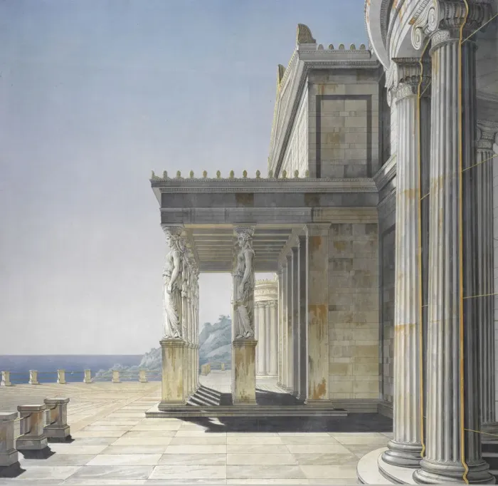 Framed Print : The Orianda Palace in the Crimea. Perspective View of the Sea Terrace, 1847 Framed Print : The Orianda Palace in the Crimea. Perspective View of the Sea Terrace, 1847