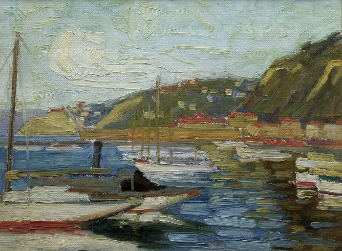 Framed Print : Oriental Bay, Wellington, c1918. Creator: Ernest George Hood Framed Print : Oriental Bay, Wellington, c1918. Creator: Ernest George Hood