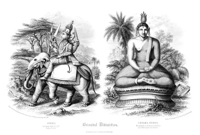 Framed Print : Oriental Divinities. Artist: A Thom Framed Print : Oriental Divinities. Artist: A Thom