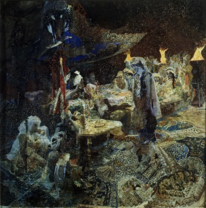 Framed Print : Oriental fairy tale. Artist: Vrubel, Mikhail Alexandrovich (1856-1910) Framed Print : Oriental fairy tale. Artist: Vrubel, Mikhail Alexandrovich (1856-1910)