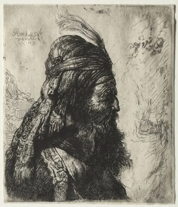 Framed Print : The Third Oriental Head, 1635. Creator: Rembrandt van Rijn (Dutch, 1606-1669); Anonymous Framed Print : The Third Oriental Head, 1635. Creator: Rembrandt van Rijn (Dutch, 1606-1669); Anonymous