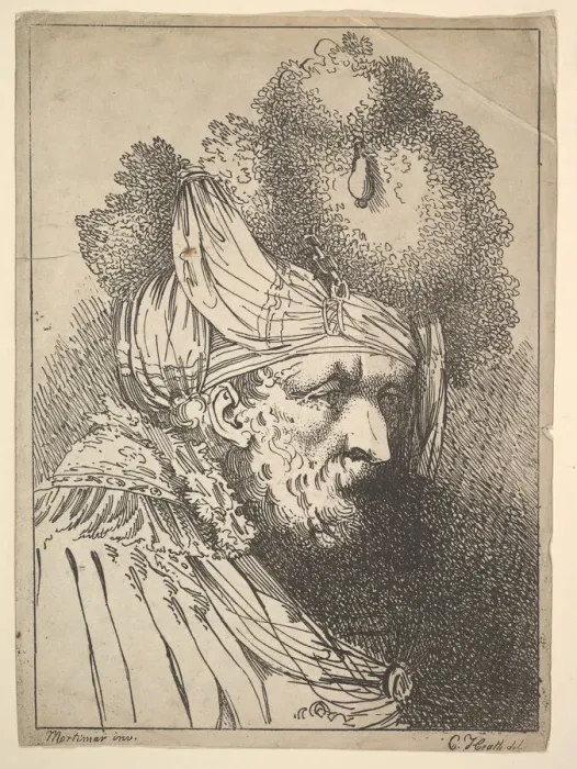 Framed Print : Oriental Head, ca. 1803. Creator: Charles Theodosius Heath Framed Print : Oriental Head, ca. 1803. Creator: Charles Theodosius Heath