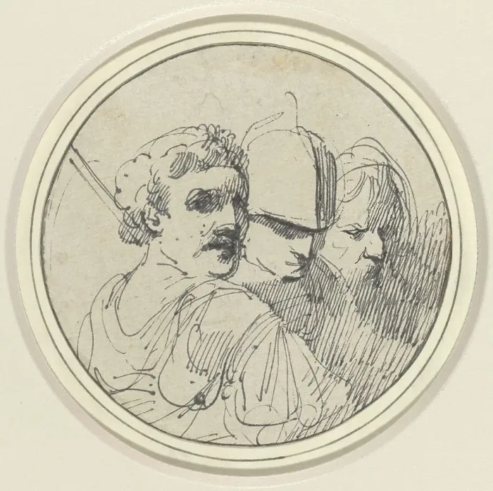 Framed Print : Three Oriental Heads, 1770 / 1775. Creator: John Hamilton Mortimer Framed Print : Three Oriental Heads, 1770 / 1775. Creator: John Hamilton Mortimer