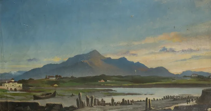 Framed Print : Oriental Landscape, 1876, [miedzy 1864-1876]. Creator: Stanislaus von Chlebowski