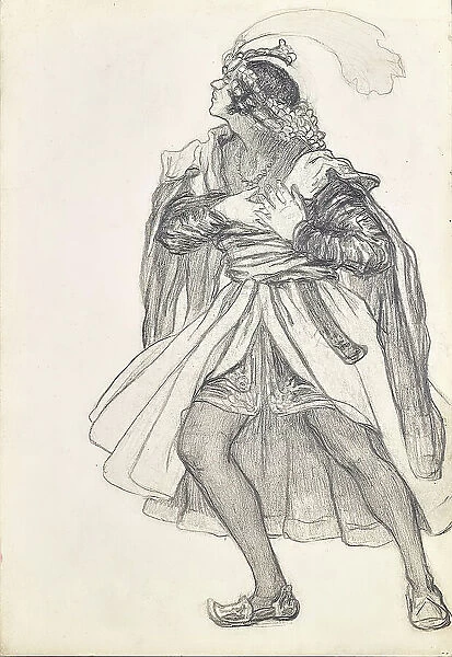 Oriental prince in adoration pose, c1900. Creator: Franz Bauer