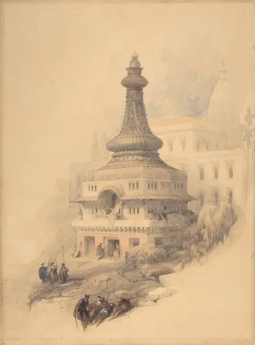 Framed Print : Oriental Scene, 1838. Creator: David Roberts Framed Print : Oriental Scene, 1838. Creator: David Roberts