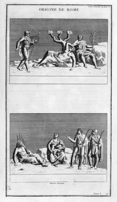 Framed Print : The origin of Rome, 1757. Artist: Bernard de Montfaucon Framed Print : The origin of Rome, 1757. Artist: Bernard de Montfaucon