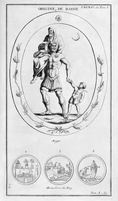 Framed Print : The origin of Rome, 1757. Artist: Bernard de Montfaucon Framed Print : The origin of Rome, 1757. Artist: Bernard de Montfaucon