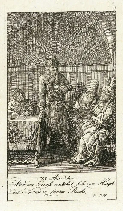 Framed Print : Original Anecdotes of Peter the Great, 1789. Creator: Daniel Nikolaus Chodowiecki Framed Print : Original Anecdotes of Peter the Great, 1789. Creator: Daniel Nikolaus Chodowiecki