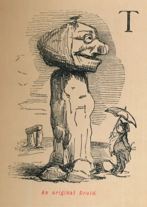 Framed Print : An original Druid, c1860, (1860). Artist: John Leech Framed Print : An original Druid, c1860, (1860). Artist: John Leech