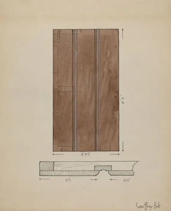 Framed Print : Original Inside Door to Sacristy, c. 1936. Creator: Geoffrey Holt Framed Print : Original Inside Door to Sacristy, c. 1936. Creator: Geoffrey Holt