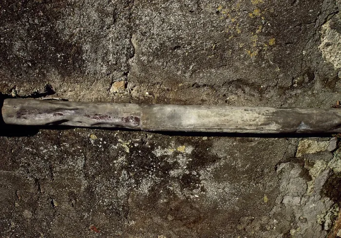 Framed Print : An original Roman lead pipe, Pompeii, Italy, 1st century AD. Creator: Unknown Framed Print : An original Roman lead pipe, Pompeii, Italy, 1st century AD. Creator: Unknown
