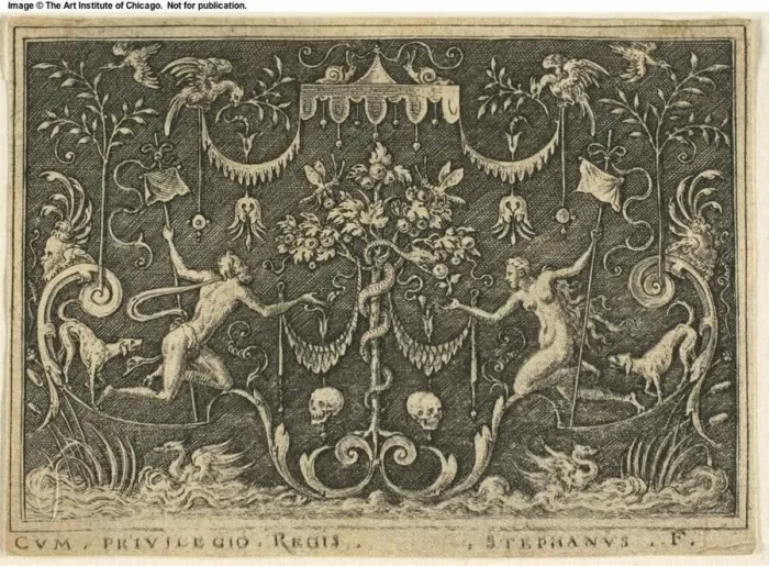 Framed Print : The Original Sin, n. d. Creator: Etienne Delaune Framed Print : The Original Sin, n. d. Creator: Etienne Delaune