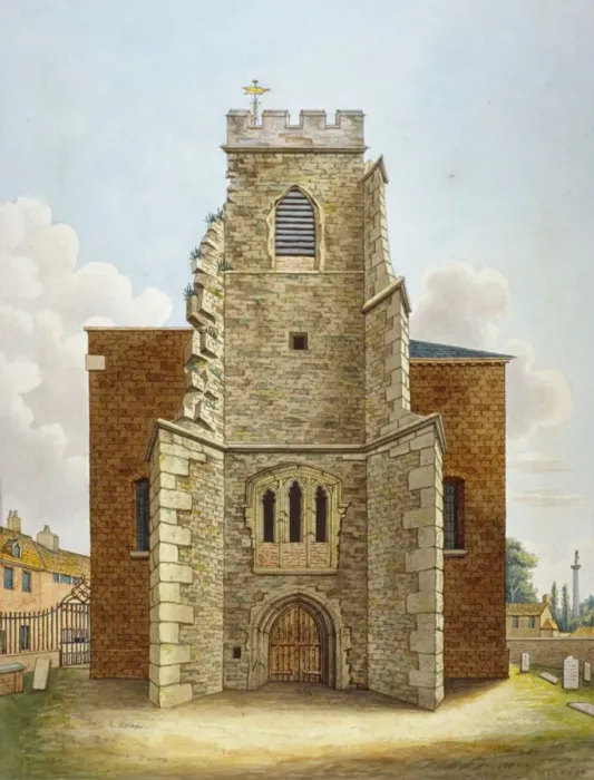 Framed Print : The original tower of the Church of St Lawrence, Brentford, Middlesex, c1820. Artist Framed Print : The original tower of the Church of St Lawrence, Brentford, Middlesex, c1820. Artist