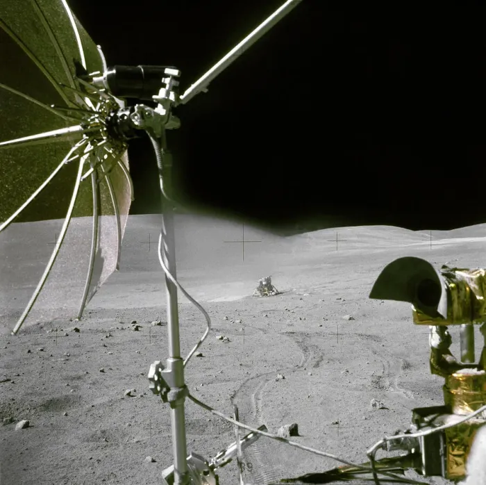 Framed Print : Orion seen from the Rover, lunar surface, 1972. Creator: Charles Duke Framed Print : Orion seen from the Rover, lunar surface, 1972. Creator: Charles Duke