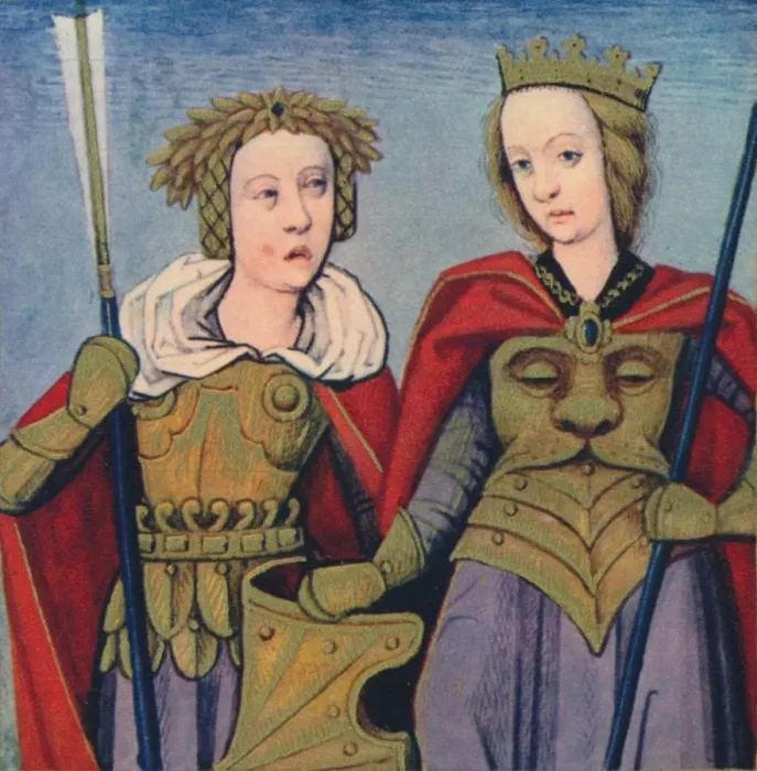 Framed Print : Orithie & Antiope - Reines Des Amazones, 1403, (1939). Artist: Master of Berrys Cleres Femmes Framed Print : Orithie & Antiope - Reines Des Amazones, 1403, (1939). Artist: Master of Berrys Cleres Femmes